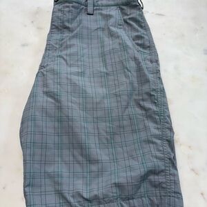 Under Armour Gray and Green Plaid Shorts